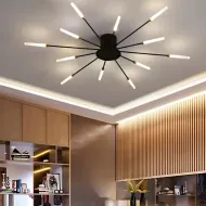 RC1244 Moderné stropné LED svietidlo Ohňostroj, 12 W, 4000 K, čierno-zlaté