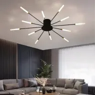 RC1244 Moderné stropné LED svietidlo Ohňostroj, 12 W, 4000 K, čierno-zlaté