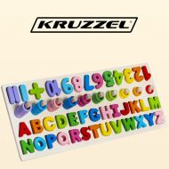 Drevená vkladačka abeceda, čísla Kruzzel 10979