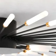 RC1244 Moderné stropné LED svietidlo Ohňostroj, 12 W, 4000 K, čierno-zlaté
