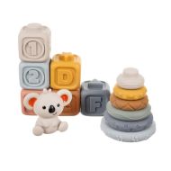 Mäkké senzorické bloky - vzdelávacia pyramída - 13 ks Kruzzel 24812