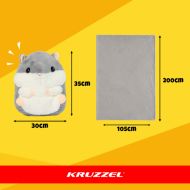 Kruzzel 3v1 plyšový škrečok – deka 105×200 cm + vankúš a maznáčik v jednom