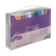 Akrylové fixy MAALEO 25790 – 24 farieb | vodeodolné dekoratívne fixy s akrylovou farbou