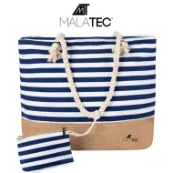 Plážová taška 22 L modro-biela Malatec 21157