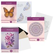 Umelecká sada Maaleo 26519 – 120 farebné pastelky + skicák + kniha kreslenia + puzdro na zips