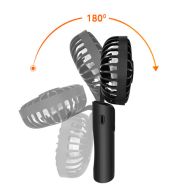 Ruhhy 27781 Ručný mini ventilátor nabíjací 2400 mAh USB-C čierny s LED displejom