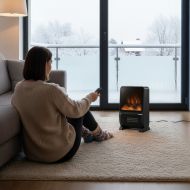 Elektrický ohrievač s plameňovým efektom 2000W Blazeo Kaminer 26317