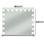 Kozmetické zrkadlo Soulima 108 LED 80×62 cm – dokonalé líčenie v hollywoodskom svetle