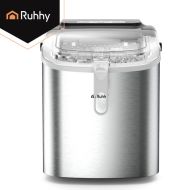 Ruhhy 27709 Výrobník ľadu 1,2 l strieborný – 12 kg ľadu za 24 hodín