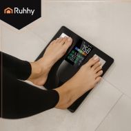 LCD múdra osobná váha RUHHY BMI do 226 kg - čierna