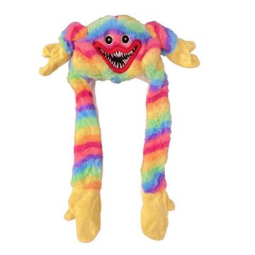 Plyšová LED svítící čepice Huggy Wuggy - duhová