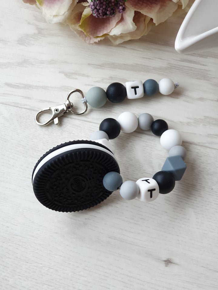 Sada kľúčenka a hryzátko Oreo čierne Sada kľúčenka a hryzátko Oreo čierne