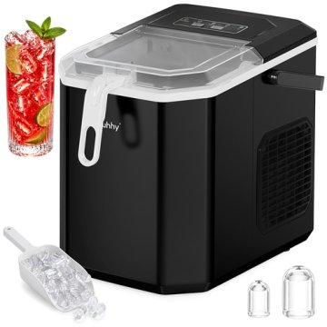 Ruhhy 27708 Výrobník ľadu 1,2 l čierny – 12 kg ľadu za 24 hodín