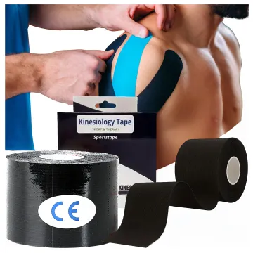 Kinesio Tejp 5 m × 5 cm - Čierna - KINESIOLOGY TAPE