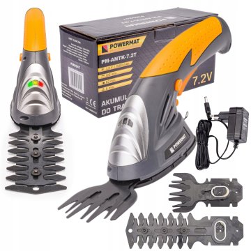 POWERMAT PM-ANTK-7.2T aku nožnice na trávu a kríky 7,2 V + 2 lišty
