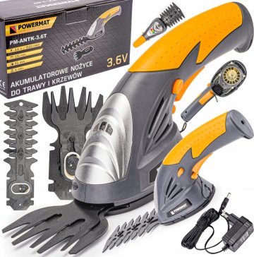 POWERMAT PM-ANTK-3.6T aku nožnice na trávu a kríky 3,6 V