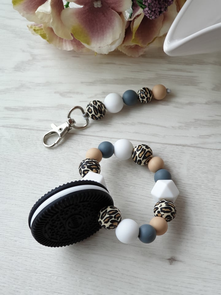 Sada kľúčenka a hryzátko Oreo leopard Sada kľúčenka a hryzátko Oreo leopard
