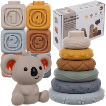 Mäkké senzorické bloky - vzdelávacia pyramída - 13 ks Kruzzel 24812