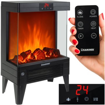 Elektrický krb KAMINER EMBEGO 2000 W s plameňovým efektom