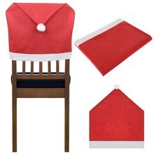 Vianočné poťahy na stoličke 6x + obrus Santa Claus 172 x130 cm ISO