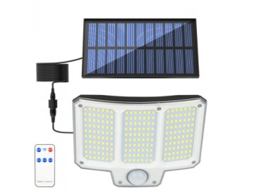 Solárna LED lampa FA944 so senzorom pohybu 210 LED a diaľkovým ovládaním