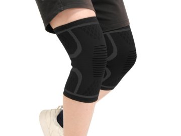 Kompresná bandáž na koleno – športový stabilizátor L (40–45 cm), čierna