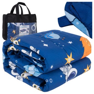 Záťažová prikrývka antistresová pre deti 4 kg, 100 x 150 cm, modrá Isomedix 26897