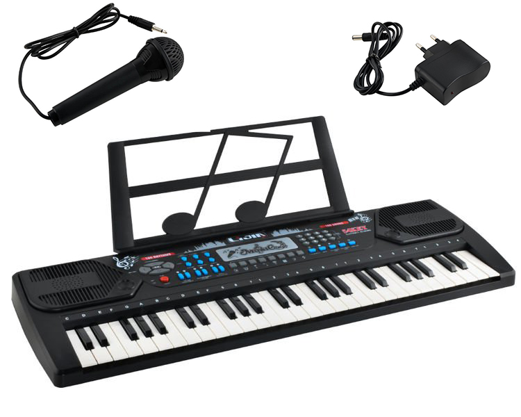 Elektronické klávesy 54 kláves čierne + mikrofón Elektronické klávesy 54 kláves čierne + mikrofón