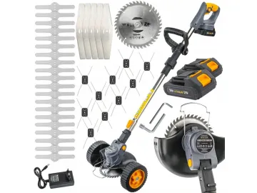 Aku strunová kosačka / vyžínač Powermat PM-PKA-2AHM 21V + 2× batéria