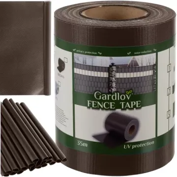 Plotová tieniaca fólia 19 cm x 35 m, 450g/m2, hnedá Gardlov 23702