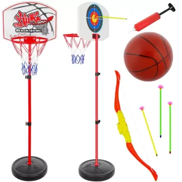 Detská sada 2v1 – Basketbalový kôš + Strelnica s lukom a šípmi 23415